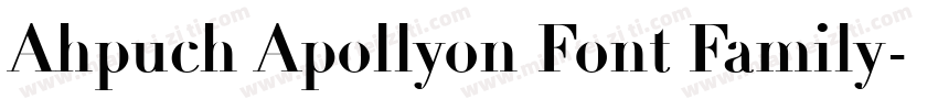 Ahpuch Apollyon Font Family字体转换